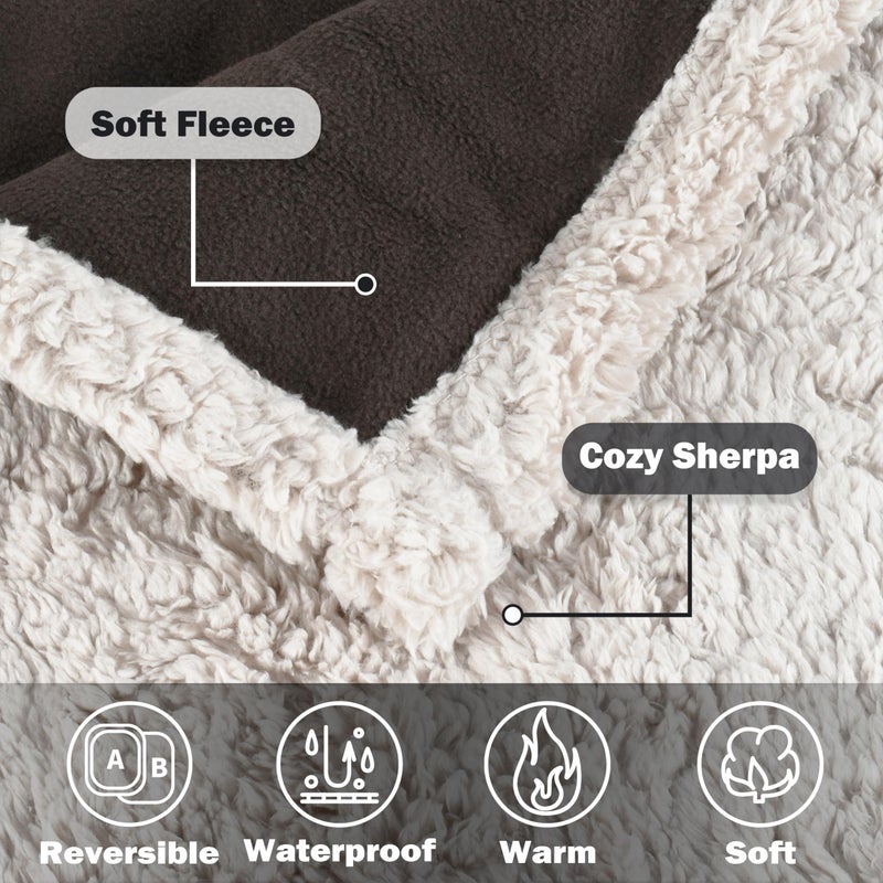 Kritter Planet Waterproof Dog Blanket, Reversible Water Proof Pet Blanket for Couch, Bed & Car, Washable Couch Covers for Medium Dogs - Protects Furniture from Fur, Dirt, and Accidents - Image 5